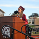 Lauren Kipp gives the Valedictorian speech. 