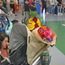 The gym was filled with flowers for the graduates. 