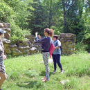 The group explores the foundation laid and abandoned over a hundred years ago. 