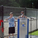 Rebecca Amaral introduces Oliver Wakefield, who helped name the park. 