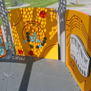 Some of the games inside the play set. 