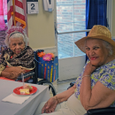 Monteiro with her sister, who is 97. 