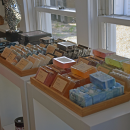 Hand made soaps available at the front. 