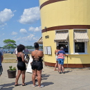 Many were in line for a frozen treat. 