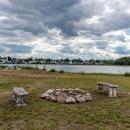 fire pit and river view