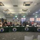 A majority of the new teachers with the School Committee. Photos by Kat Sheridan
