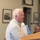 David Calhoun thanks the Zoning Board after his project was approved. Photo by Kat Sheridan