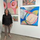 Beth Barry with her art. Source: Beth Barry