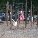 Whitney, age 6, enjoys the playground. 