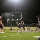 The Bishop Stang cheerleaders performed at halftime. 