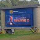 The UMass Dartmouth sign in memory of Marvins Antoine. Photos by Kat Sheridan