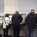 Voters at Town Hall. 
