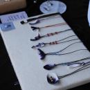 Jewelry James-Perry sells made from quahog. Photo by Brandy Muz
