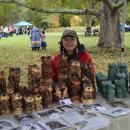 Emilie Hopkinson with her artwork. 