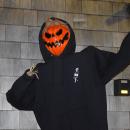 A scary jack o' lantern outside The Sail Loft. 