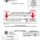 An example of the incorrect SMART bill. Source: Town of Dartmouth