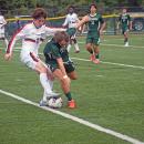 Logan Soares tries to get the ball. 