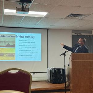 Tim Barber goes through long range capital planning plans. Photos by Kat Sheridan