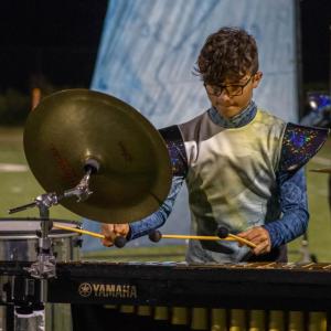 A percussionist performs. s