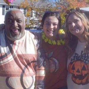 Manny Pires, Olivia Lourenco and Brittney Lawrence volunteer at the trunk-or-treating.  Manny Pires, Olivia Lourenco and Brittney Lawrence volunteer at the trunk-or-treating.