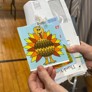 A Thanksgiving card members of St. Mary's use to know what to purchase. Photo by Kat Sheridan