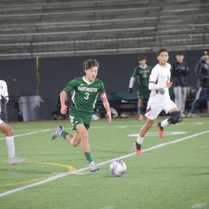 Landon Raposa chases the ball. 