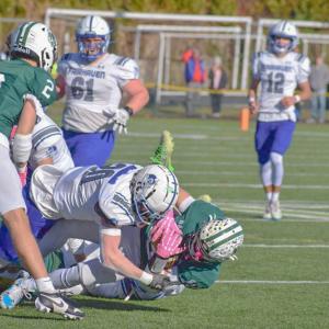 Chase Alfonso gets tackled. 