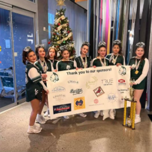 The team poses with their sponsors. Source: Katie Nicholson