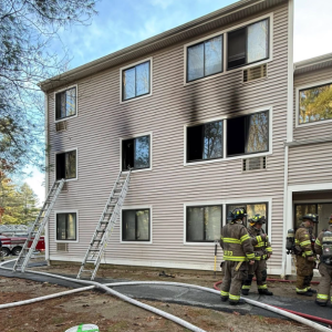 The damage from the fire at Crossroads Apartments. Source: Dartmouth Fire District 3