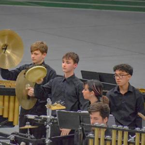 Some of the percussion students.