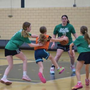 Kallie Mears runs to attempt a shot. 