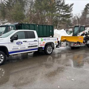 Crews from the Hampden County Sheriff's Office help with snow removal operations. Source: Town of Dartmouth Facebook Page