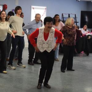 Judy Cambra was excited to get out on the dance floor. 