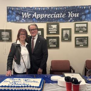 Stanley Mickelson and his wife, Kala Joblin. 