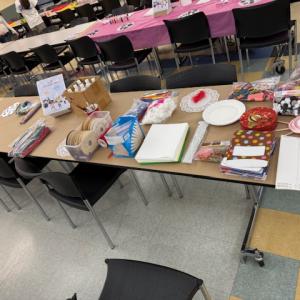 The collage card station. Source: Stacey Martin