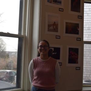 Tassiana DaSilva with her art.