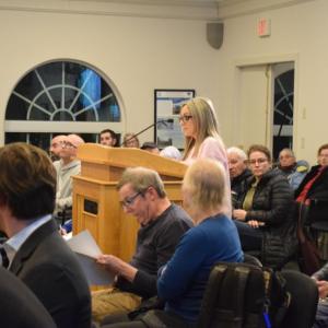 A resident argues against the Hathaway. Photos by Kat Sheridan