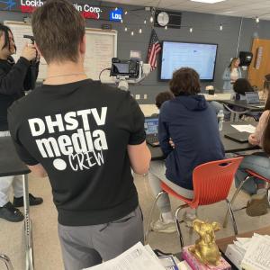 The students film a class. Source: Robert Perrotti