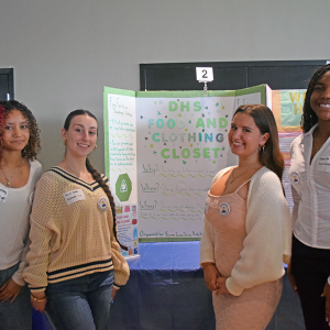 Leah Bardsley, Felicity Botelho, Sienna Sousa and Kiara Lee DeJesús created a community food and clothing closet. 