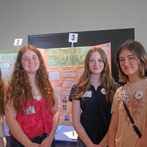 Emelia Goddard, Lily Weisberg and Emma Dury proposed a women's history class. 