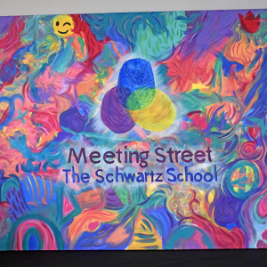 The mural designed by Devon and the students. 