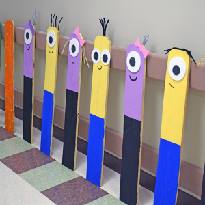 The minion fence posts. 