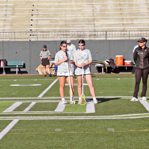 Sydney Hart and Megan DaSilva give a speech about Morgan's Message. 