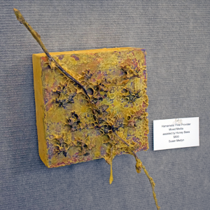 This piece incorporated a branch with tree resin, which the bees use as a medicine. 