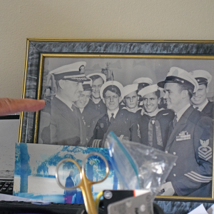 Enos and some of his crewmates. 