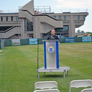 Rachel Dzialo opened the event. 