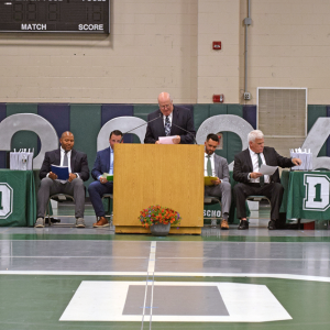 John Nunes addresses the graduates. 