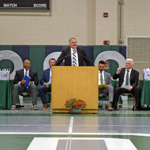 Chris Markey spoke to the graduates about kindness. 