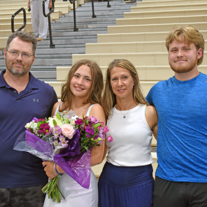 Nadia Gendron with her family. 