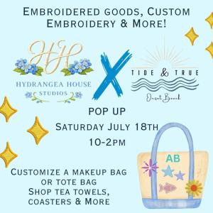 Embroidery Pop Up at Tide & True